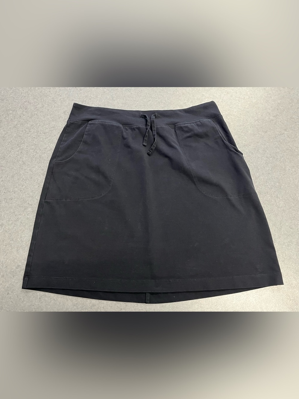 Patagonia Vitaliti Black Organic Cotton Stretch A-Line Pockets Skirt Large